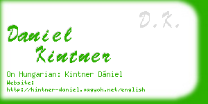 daniel kintner business card